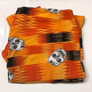 LulaRoe Halloween Skull Leggings TC2